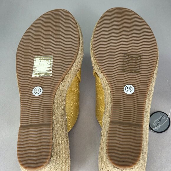 NWT GC SHOES Darline Yellow Espadrille Wedge Sandals - Yellow - Picture 5 of 7